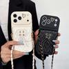 Ремешок-цепочка на шею Металлический кожаный шнурок Чехол для телефона Для iPhone 17 16 15 14 13 12 11 Pro Max Air 7 8 Plus XS Кошелек Чехол