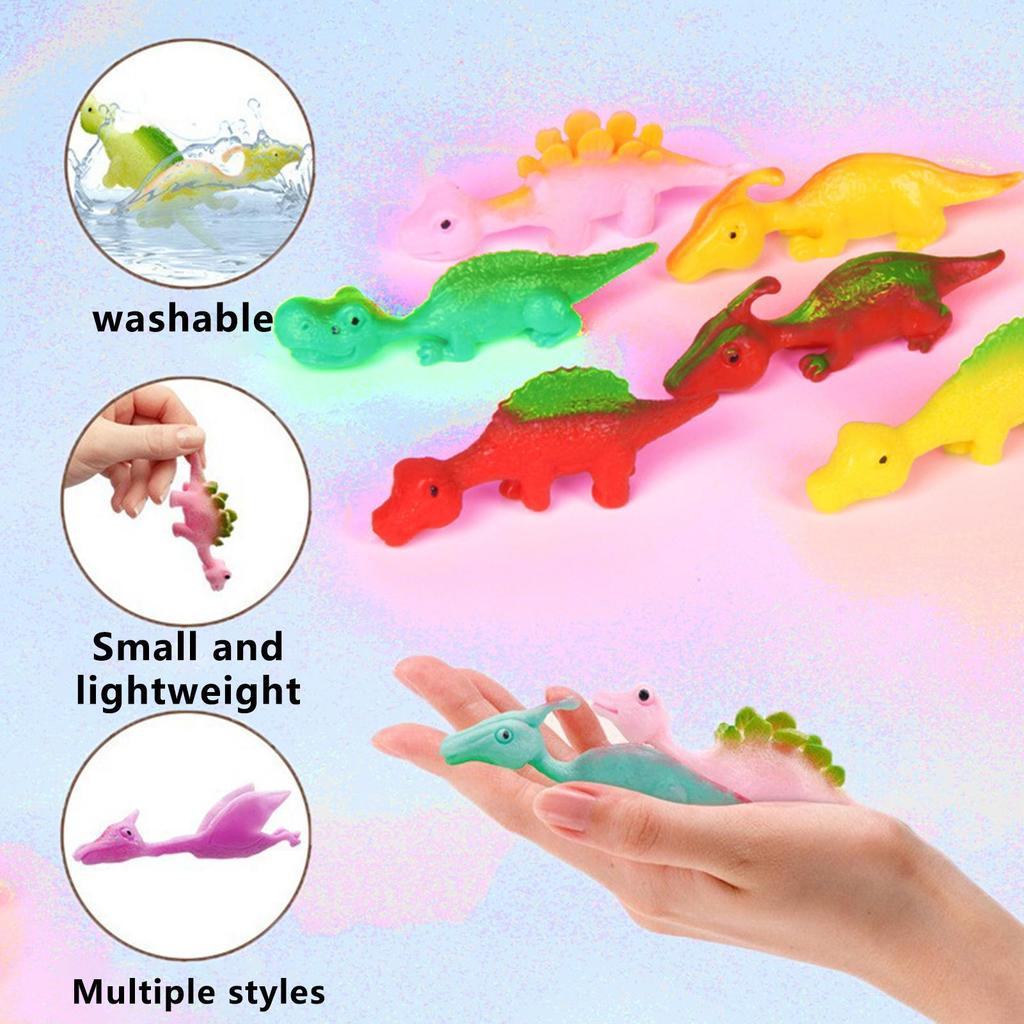 Catapult Launching Dinosaur Dinosaur Shape Finger Toy Stress Relief Toys for Kids Teens And Adults Stretchy Toys for Birthdays