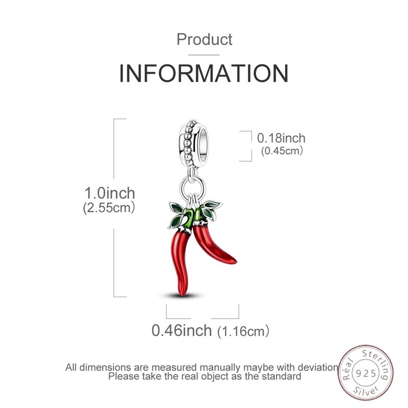 Шармы Бусины Медный Подвеска Чили 3 мм Сделай сам Вечеринка Рождество Изготовление Изысканных Ювелирных Изделий Подарок