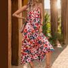 Summer Women's High-end Printed Holiday Halter Dresses Chic Comfortable and Versatile Temperament Elegant Casual Women's Clothing