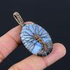 Beautiful Tree Of Life Owyhee Opal Gemstone Pendant Pure Copper Wire Wrapped Handmade Jewelry