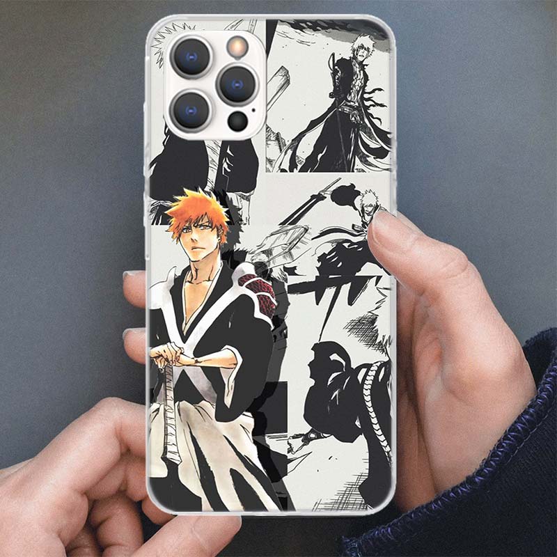 Чехол для телефона Bleach Аниме Ичиго Кенпачи Для iPhone 17 16 15 14 13 12 11 Pro Max Mini Plus Air 7 SE 8 Мягкий Силиконовый Печатный Корпус F