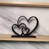 Скульптура Сердца Напечатанный на 3D-принтере Пластик Фигурка Сердца Любви для Свадебной Годовщины Подарок для Пары Современная Статуэтка Сердца для Дома Кофейный Столик Обеденный