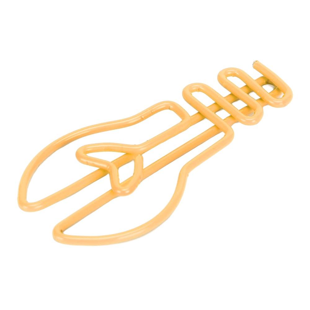 100pcs Yellow/Pink Cute Paper Clips Plastic-coated Metal Metallic Paper Clips  Office Supplies