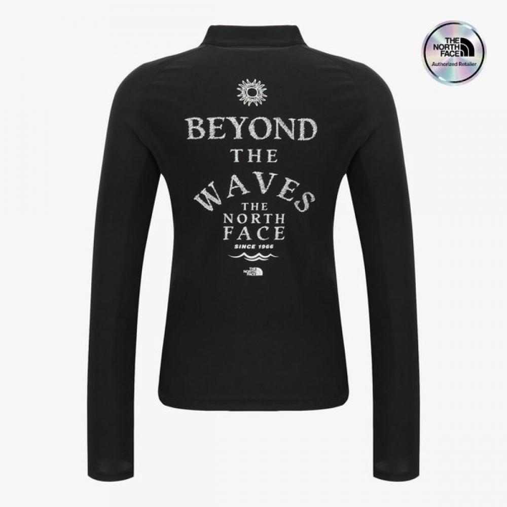 The North Face Women Zip Up Surf Rashguard Black Nj5js31a