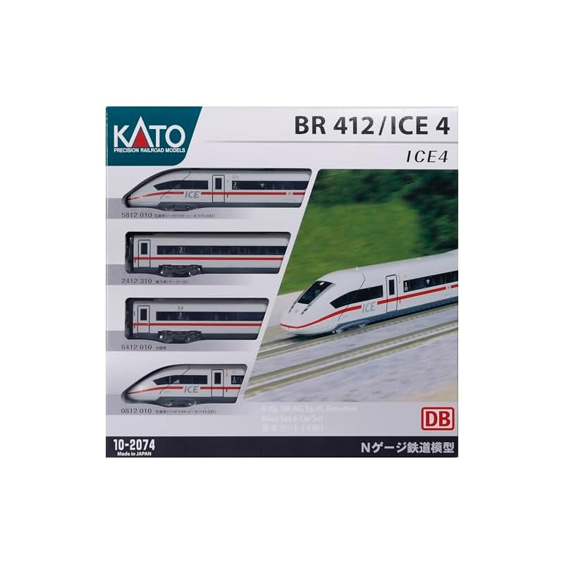 KATO Масштаб N Набор ICE4 Базовый, 4-вагонный Модель Поезда, 10-2074