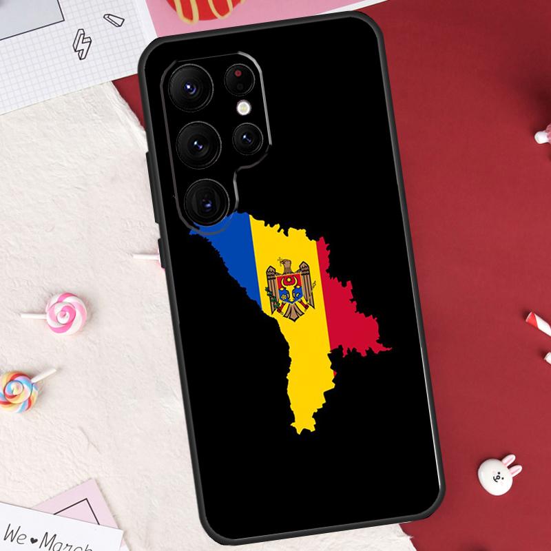 Moldova Flag Case For Samsung Galaxy S21 S22 S23 S24 S25 Ultra S9 S10 S25 Plus S25 FE S20 FE Cover Shell
