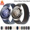 22 мм 20 мм Нейлоновая петля для Huawei Watch 5/4/GT5/4/3/2 Pro 46 мм Браслет с вышивкой для Amazfit Active2/Balance 2 Ремешок