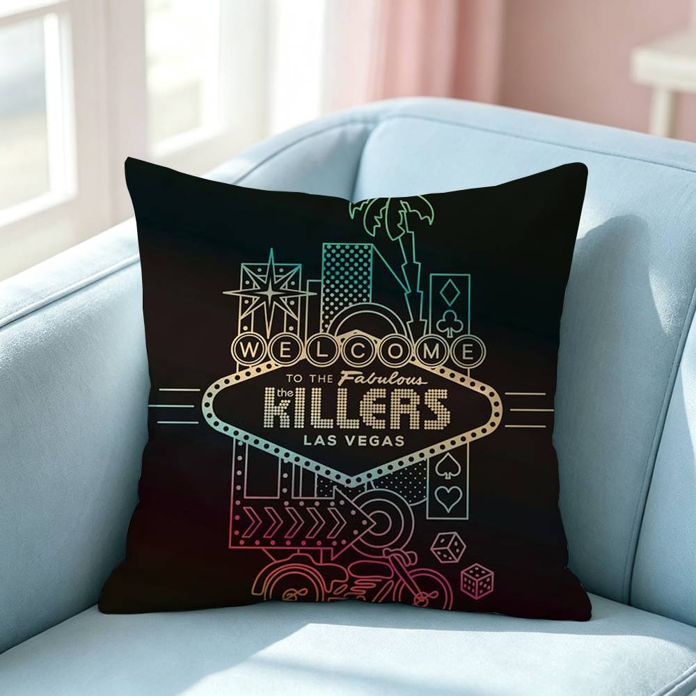 Rock Band TThe Killers Square DoubleSided printed Pillow Case Bedroom Bedside Pillow Sofa Cushion Cover