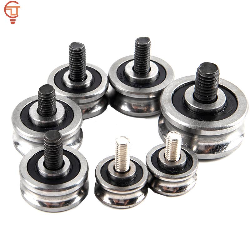 SG15+M5 SG20+M6 SG25+M8 Screw Steel Pulley Ball Bearings Track Guide Roller