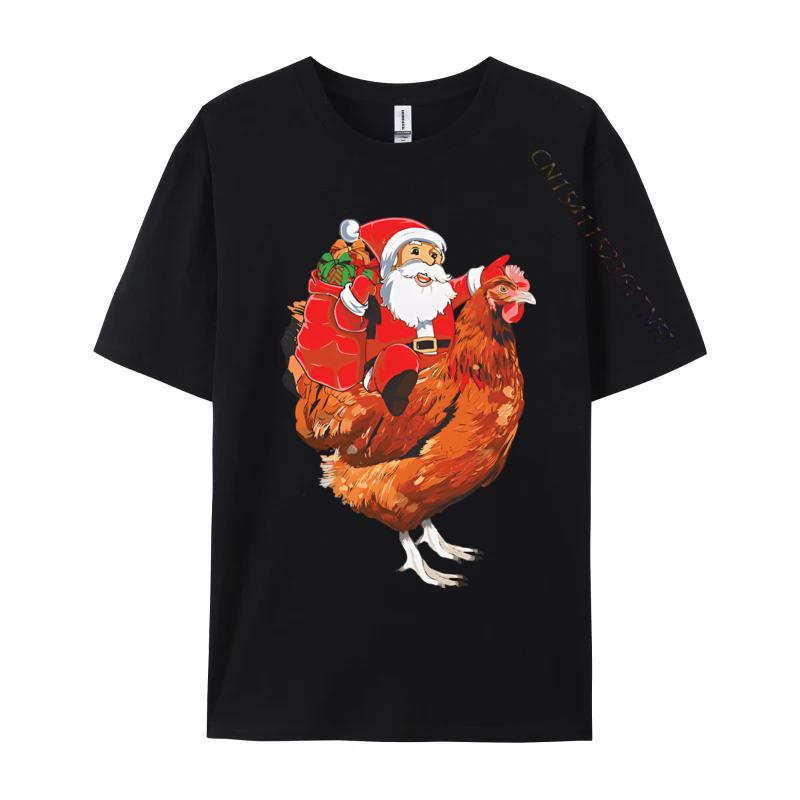 Chicken Bird Lover Santa Riding Chicken Tshirt Group Top Tshirts Cotton Tops Shirt for Unisex Fitness 3xl Unisex Clothing