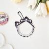 Kawaii Cat Ear Bow Lace PVC Badge Holder for 58mm Pin Badge Japanese Anime Game Baji Cover Pain Bag Backpack Key Chain Pendant