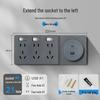 Удлиненная розетка RuideTai типа 86 с USB и выключателями, штепсель CN (адаптер в комплекте)