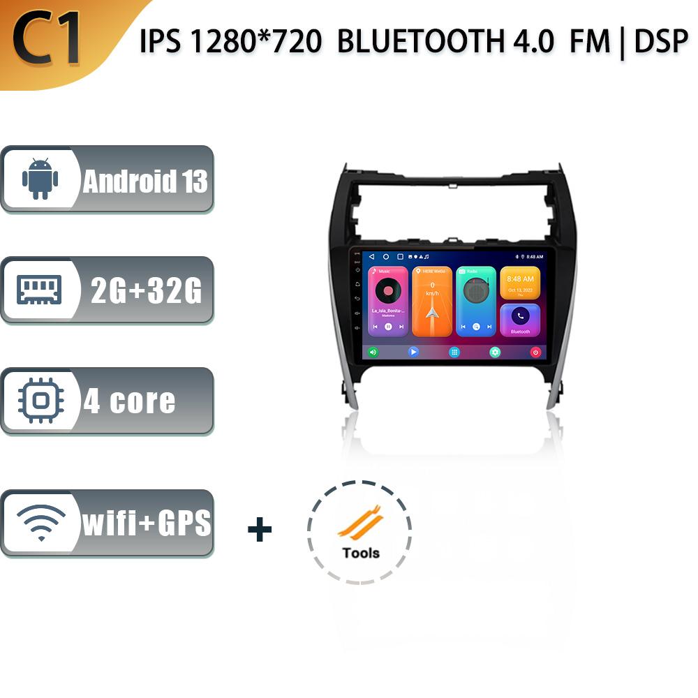 Android 13 For Toyota Camry 7 50 55 2012-2017 Car Multimedia Radio Auto Touch 4G gps Navigation Screen Player DSP Carplay Stereo