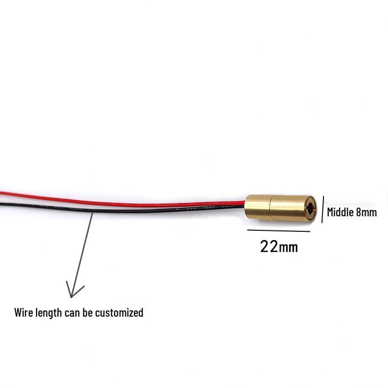 8x22mm 635nm 10mW Red Laser Module with Glass Lens for Positioning