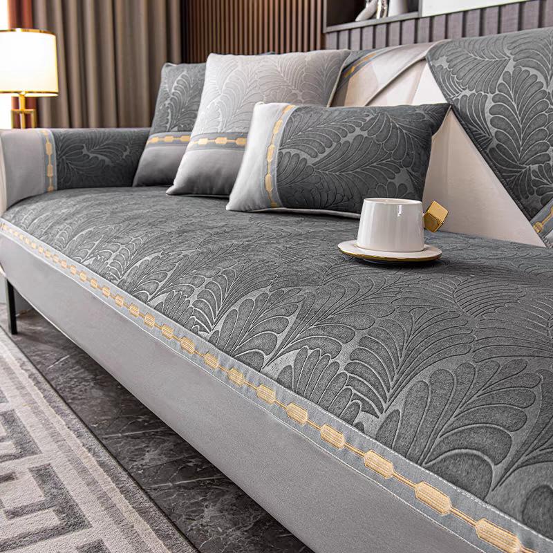 Universal Sofa Cushion for All Seasons Dutch Velvet Light Luxury Seat Cushion Simple Style High-end Sofa Towel