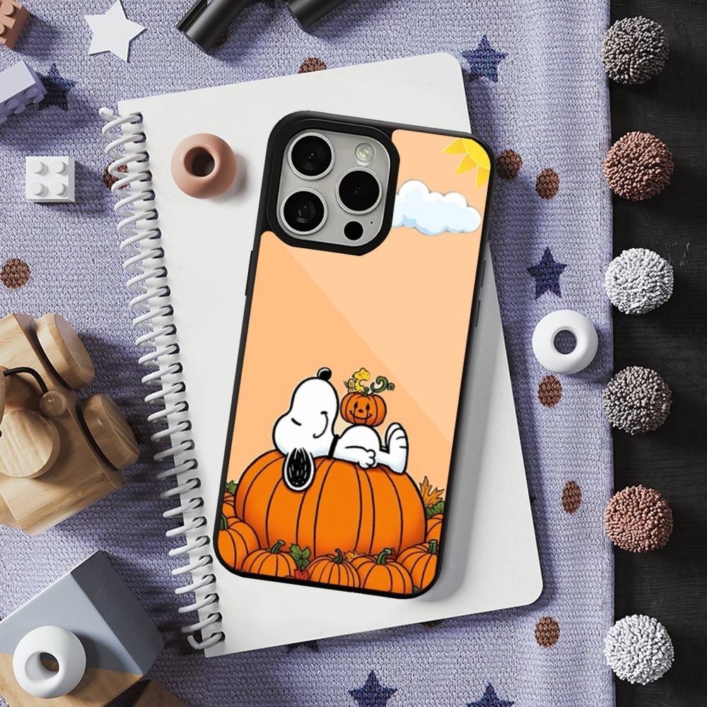 Cute S-Snoopy Cartoon Phone Case For iPhone 16,15,14,13,12,11,Pro,Max,Plus,Mini,Magsafe,Magnetic Wireless Charging Case