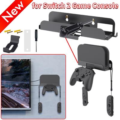 Настенное крепление-подставка для консоли Switch 2, джойстика-контроллера, крюк для хранения, базовая стойка для аксессуаров геймпада Switch OLED