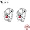 BAMOER Solid 925 Sterling Silver Halloween Spider Earrings for Women Hypoallergenic Hoop Earrings Birthday Jewelry Gift