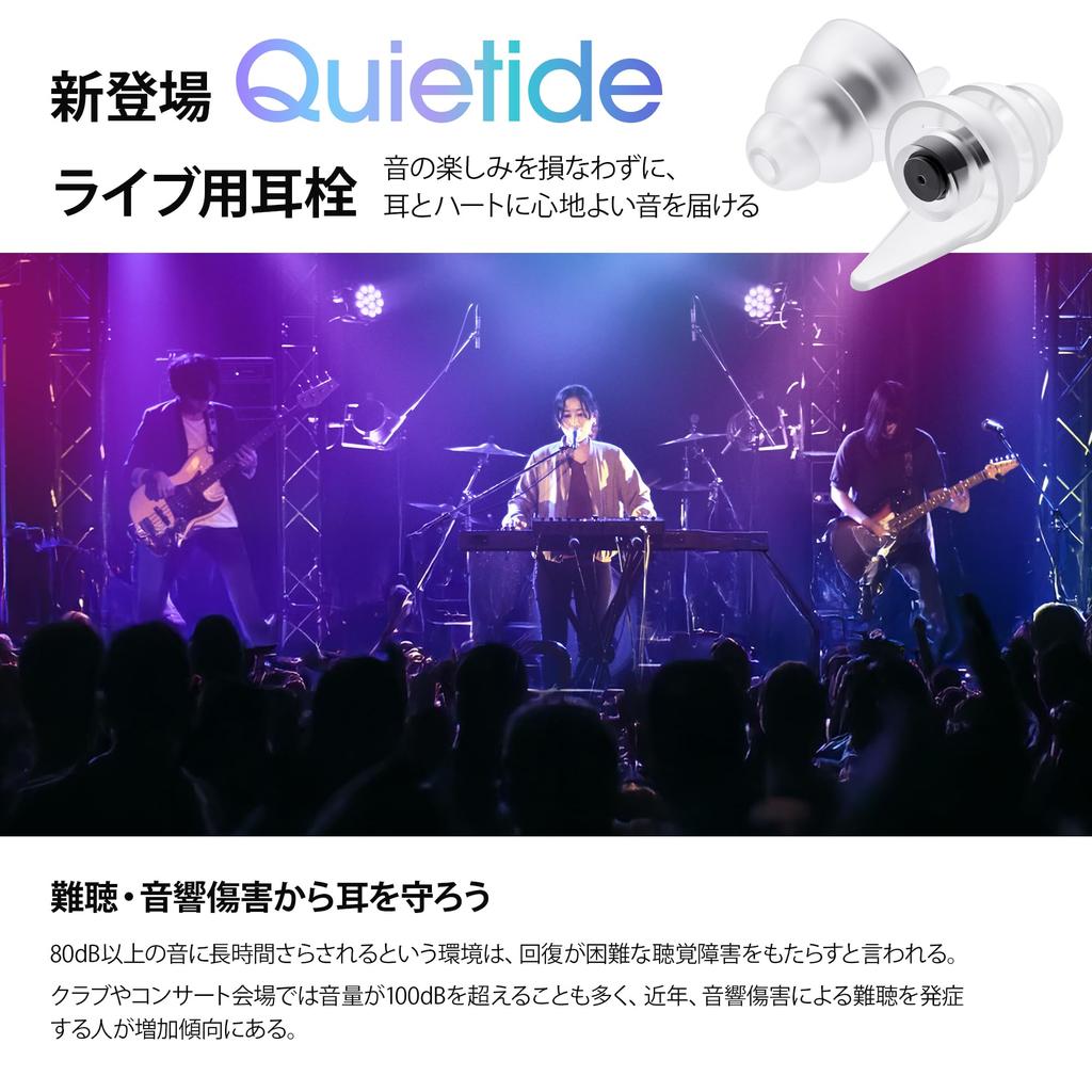 Quietide Защита слуха в реальном времени Идеально для наслаждения громкой музыкой и Моющийся и Включает чехол для переноски и Японские Q48 Синие и SM Беруши,