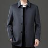 Men's Pure Wool Woolen Coat Autumn and Winter New Business Casual Removable Down Liner Thickened Warm Coat