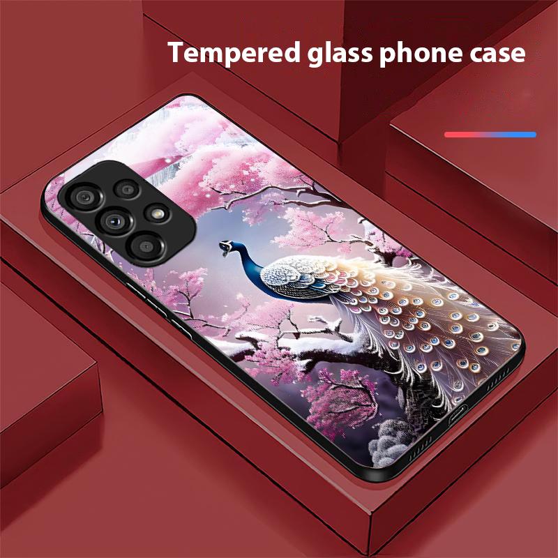 Золотой Феникс Для Samsung Galaxy S10 20 Plus 21 FE 22 23 24 FE 25 Ultra Черный Чехол для телефона из закаленного стекла Жесткий чехол