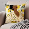 Creative Abstract Illustration Art Cushion Cover Pillowcase Antidustmite Invisible Zipper Short Plush Sofa Cushion
