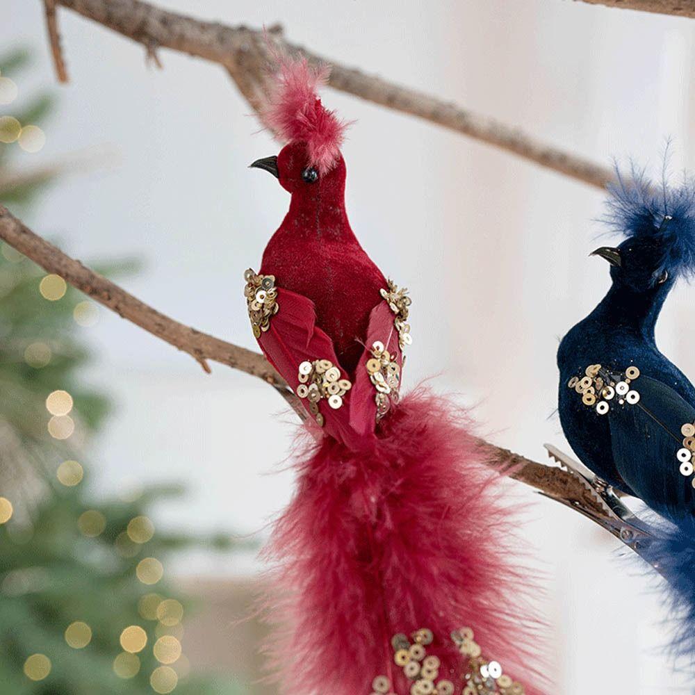 Glitter Glitter Christmas Bird Ornaments Realistic Christmas Tree Decoration  Christmas Tree