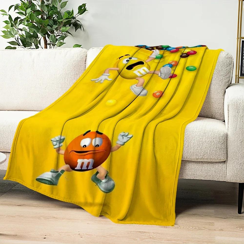 Забавный M-M&M-M's Skicomfort теплый Мягкий Домашний Детский Обед Одеяло Подходит для Гостиной Офиса Ежедневных Путешествий Подарки