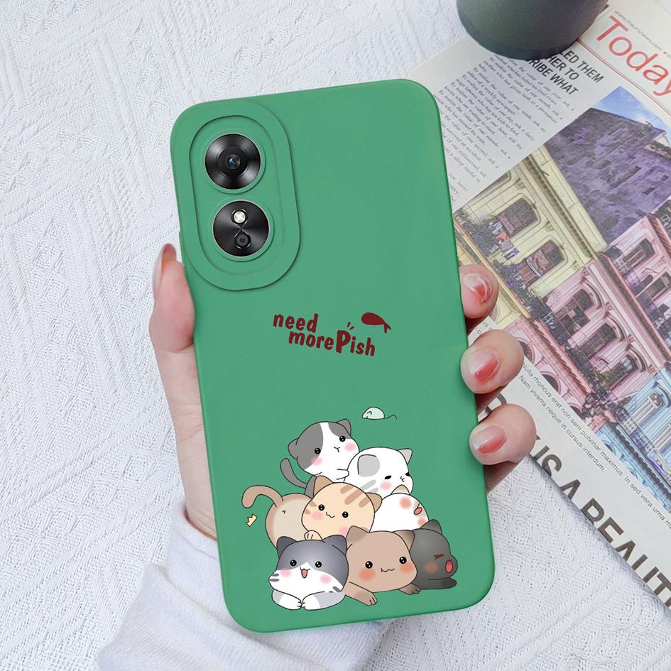 Чехлы для телефонов для OPPO A15 A15S A16 A17 A17K A35 A52 A1 A1Pro, бамперы с милым котом, защита камеры с героями мультфильмов, мягкий силиконовый чехол для OPPO Fundas Coque