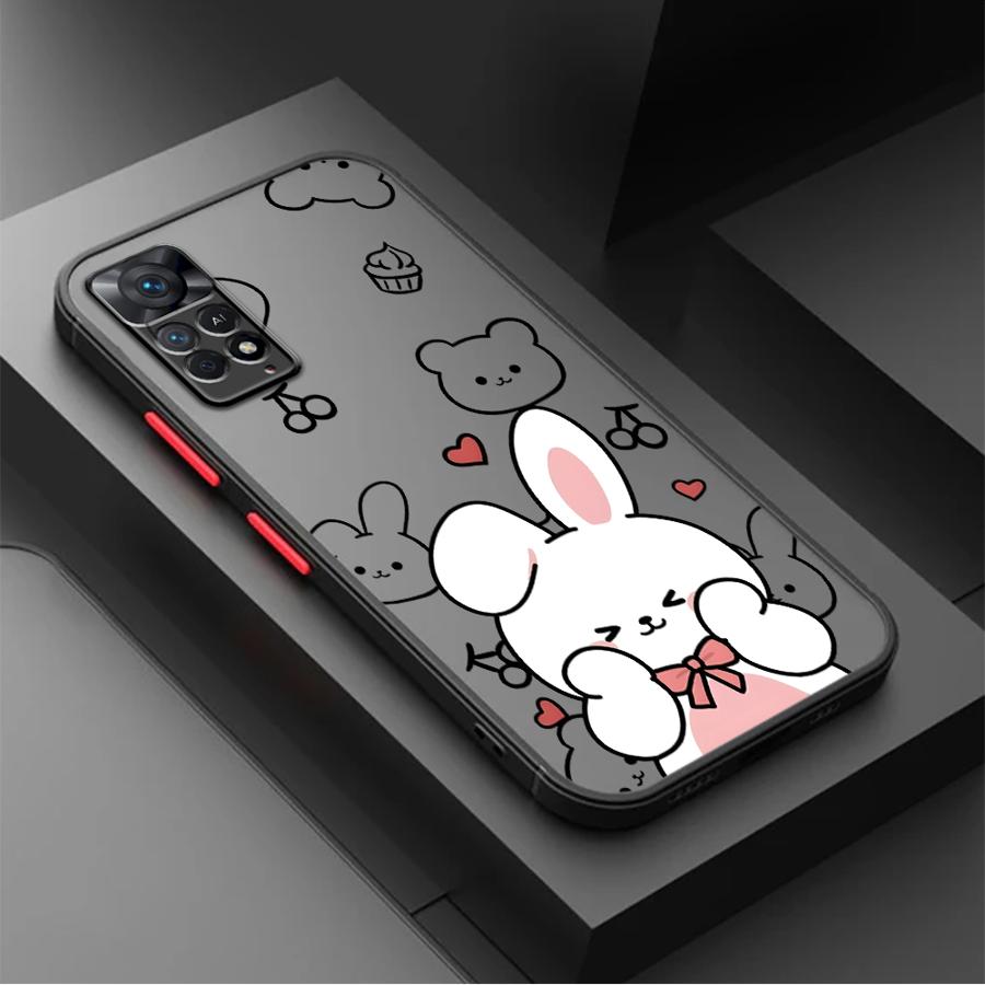 Чехол для Xiaomi Redmi Note 15 Pro 14 11 A4 14C 12 13 10 13C 9S Funda Задняя крышка телефона Мультяшный Медведь Кролик