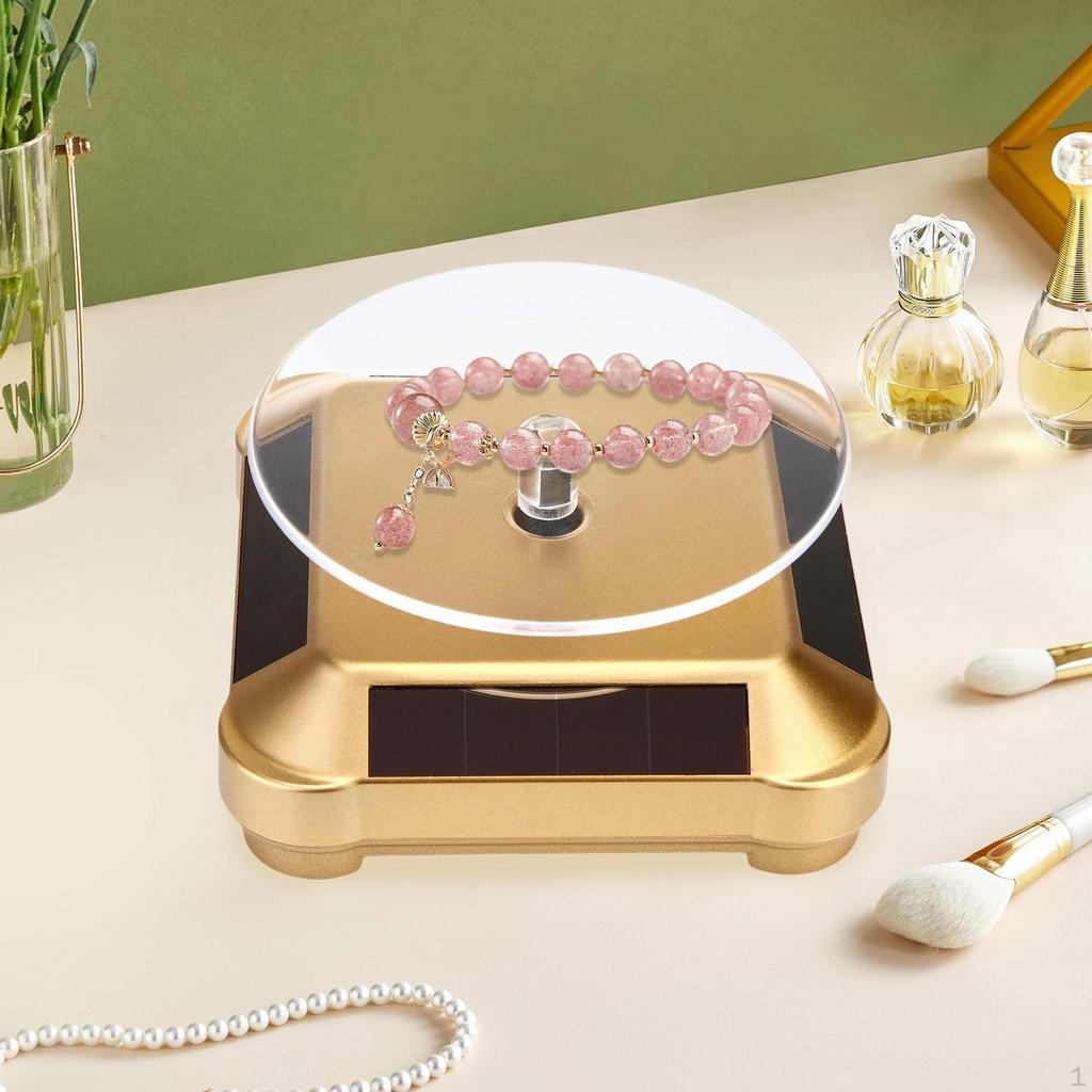 Вращающийся на 360° стенд для ювелирных изделий, многоцелевой, работающий на солнечной энергии