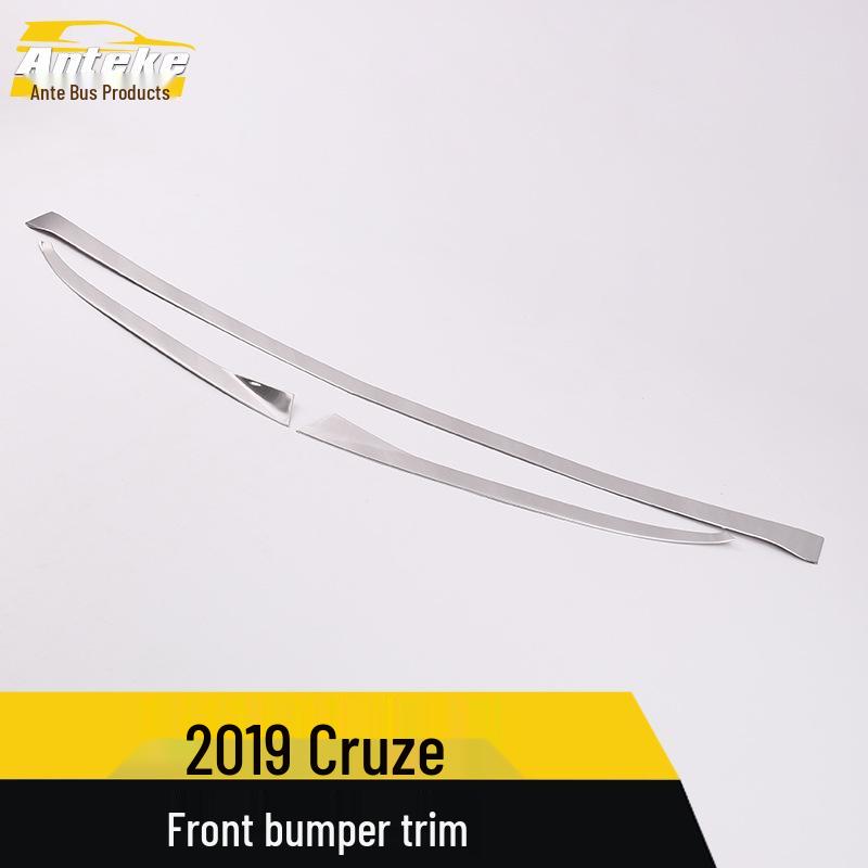 Cruze 2019 Front Bumper Lip, Center Grille, Anti-Scratch Decorative Strip Set