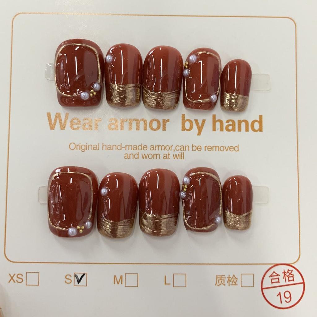 Нажмите на кончики ногтей Гель Полное покрытие 100 дизайнов Накладные ногти ручной работы Высококачественные носимые искусственные ногти Многоразовые размеры от XS до L бесплатно 5 шт. инструментов