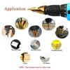 Straight Groove Step Drill Bit HSS Titanium Coated Wood Metal Hole Cutter Core Drilling Tools Set 4 Models