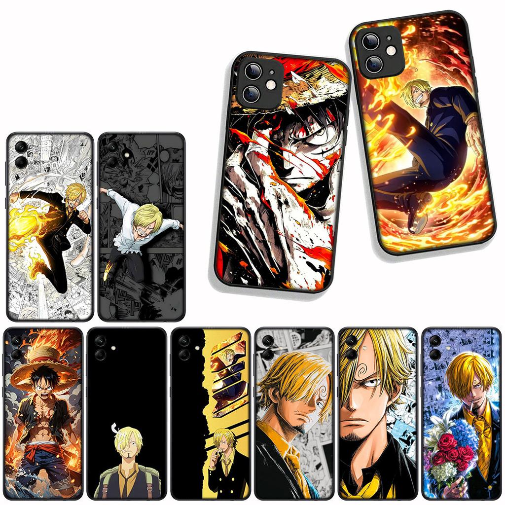 for Samsung Galaxy A07 A13 A12 A23 A42 A50 A51 A52 A53 A70 A71 A72 A21S A04 Note 20 9 8 10 Case Sanji ONE PIECE Wallpaper Luffy