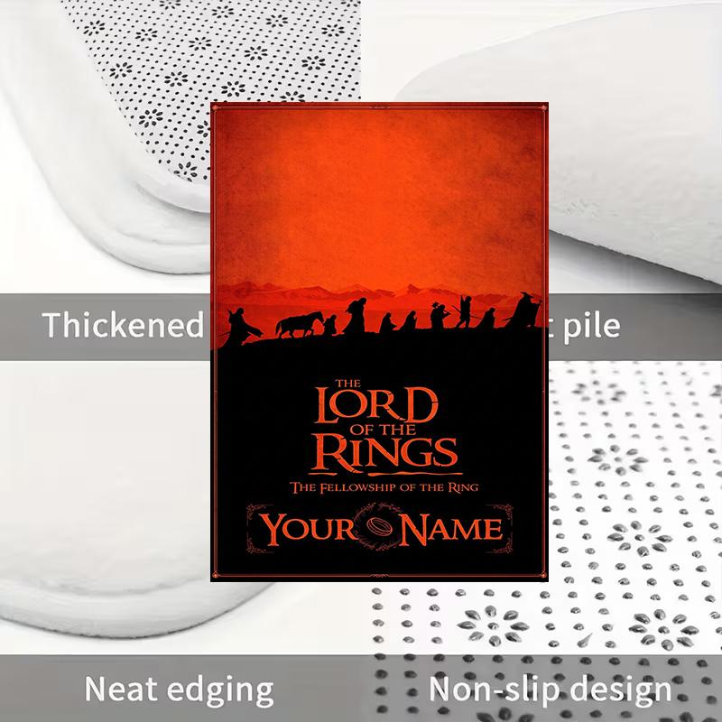 Lord Rings 3Pcs Personalized Customization Bathroom Mat Set Toilet Lid Cover And Rug Ushaped Bath Mats Nonslip Door Mat Decoration