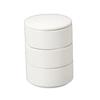 Новорожденный Молочно-белый Круглый Контейнер с крышкой Трехъярусный (Маленький) [7.5×10.5см]