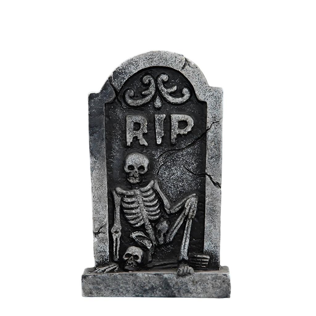 Halloween Tombstones Ghost Festival SkeletonTombstone Resin Ornaments Home Desktop Horror Atmosphere Decoration Props