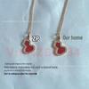 V Gold Exquisite Kylin Gourd Necklace, Medium Mother-of-Pearl & Red Agate, 18K Rose Gold CNC Carved.