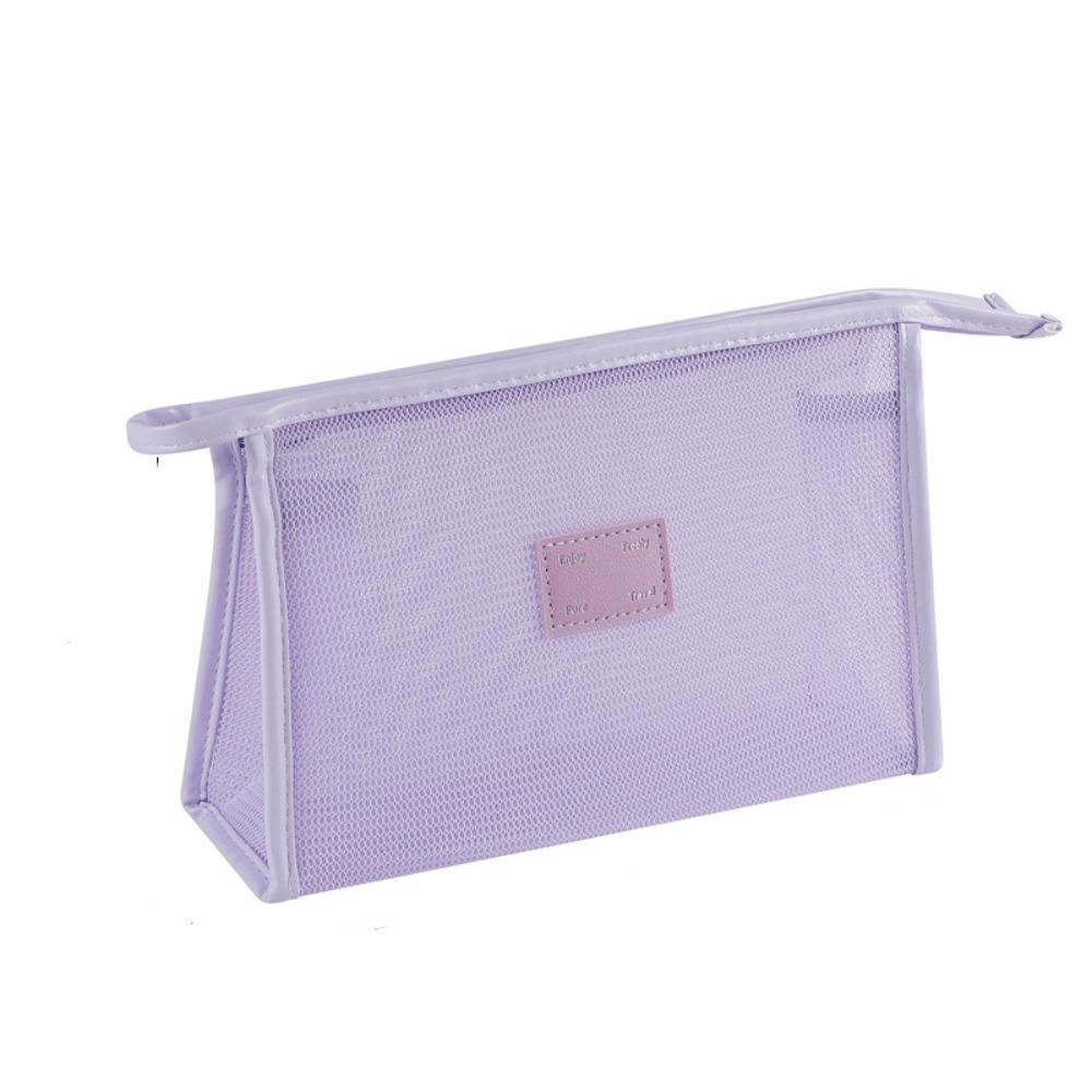 Square Transparent Mesh Cosmetic Bag Lightweight Storage Toiletry Bag  Camping