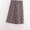 2024 Autumn Women's Plaid Long Sleeve Dress with Pockets and Turn-Down Collar in European and American Style