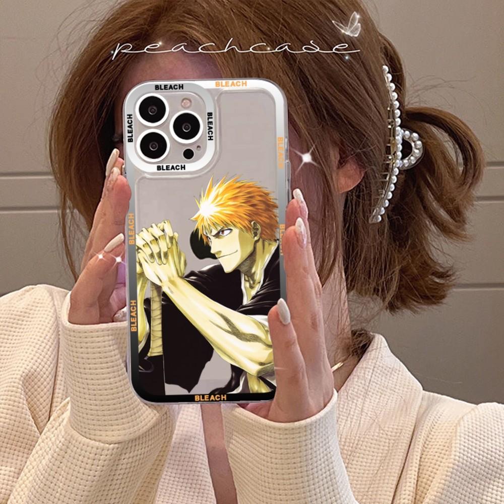 Чехол для телефона Bleach Куросаки Ичиго для iPhone 15 11 12 13 14 Mini Pro Max XR X XS TPU Прозрачный чехол