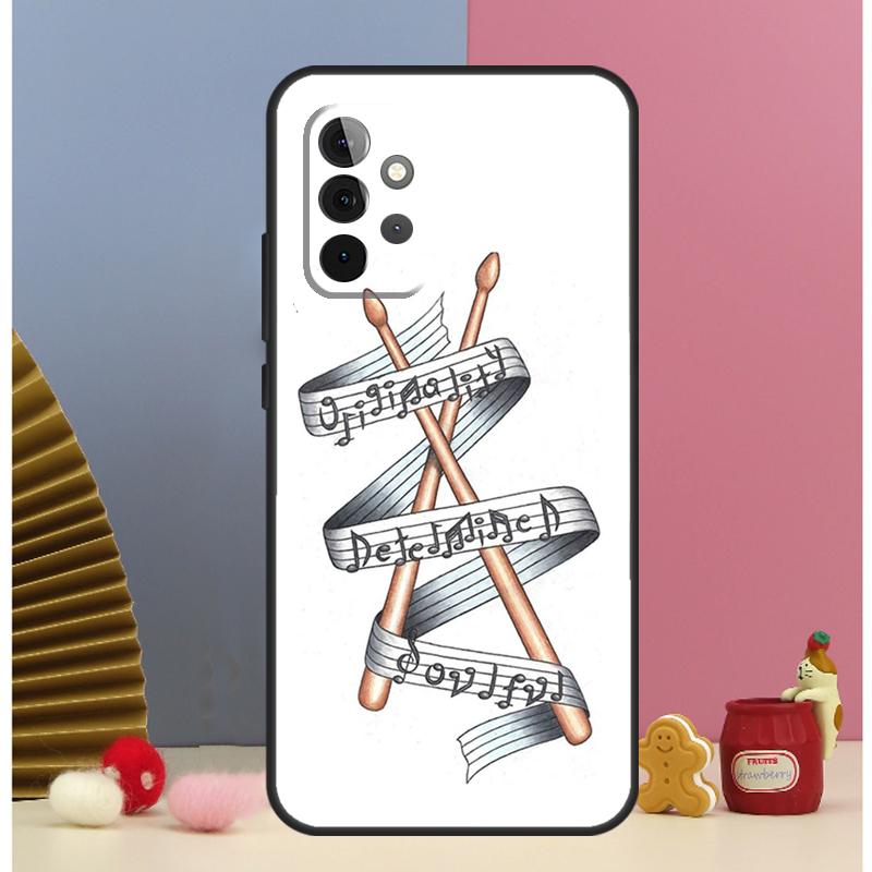 Чехол для телефона Samsung Galaxy с рисунком музыкального инструмента (барабан) Для моделей A54 A34 A24 A14 A51 A71 A12 A32 A52 A72 A13 A33 A53 A25 A15