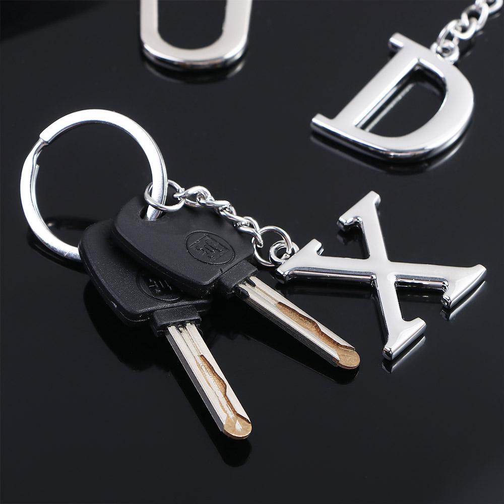 DIY Accessories Zinc Zinc Zinc Alloy Alphabet Keychain Car Key Rings Letter Key Chains 26 Letter Keyring