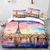 Комплект постельного белья с изображением Эйфелевой башни, размер King, винтажный, красивое всемирно известное здание, сакура, размер Twin, полиэстер, комплект постельного белья для детей, девочек