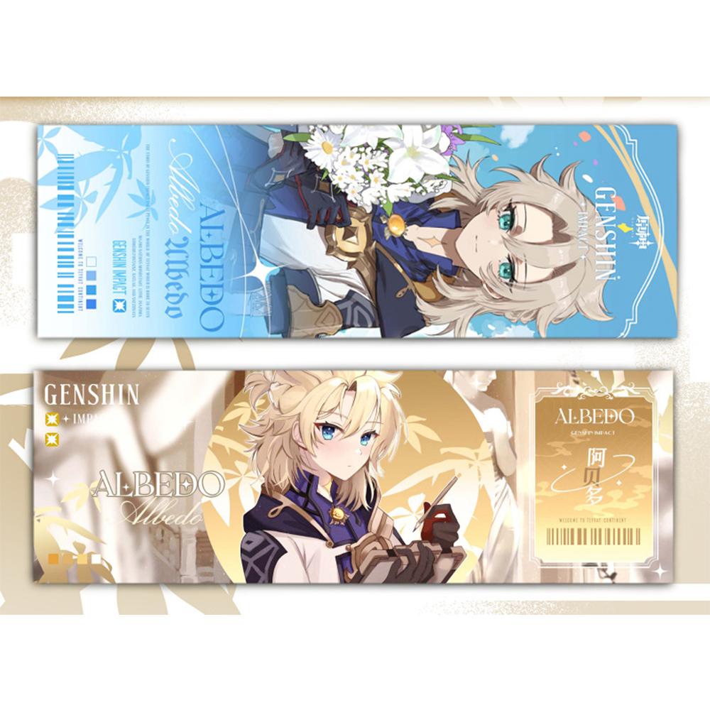 Genshin Impact, коллекционные карты, игры, закладки, Furina Neuvillette, Wriothesley Laser, двусторонний билет, аниме, карта Таро, подарок