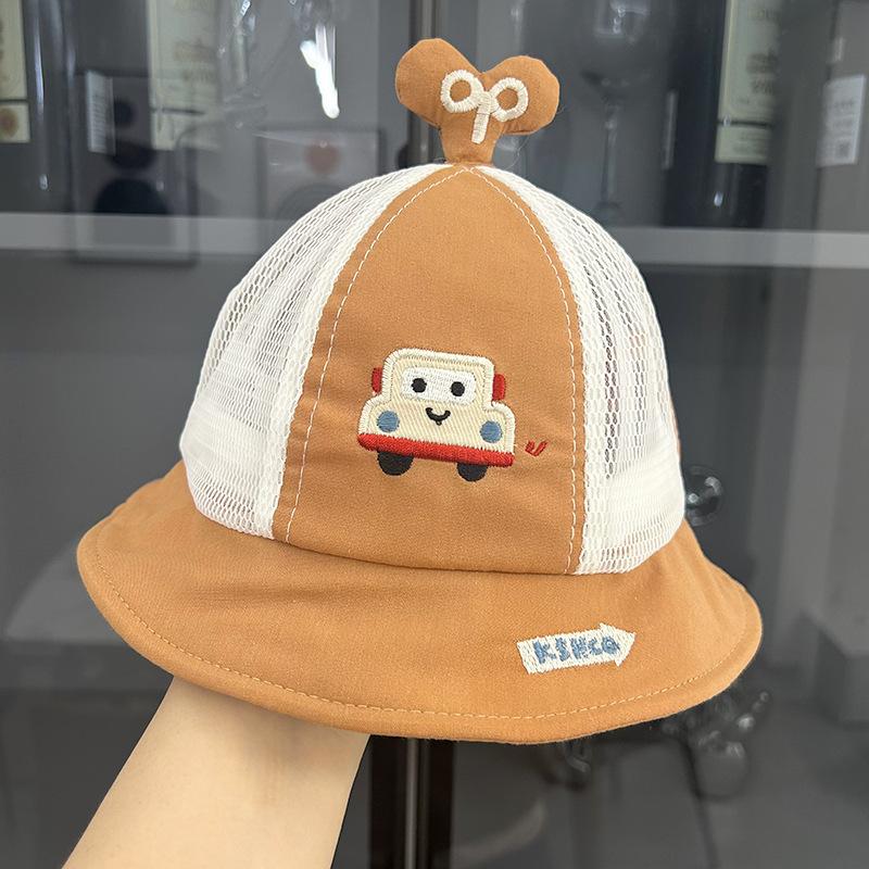 Cute Baby Bucket Hat Mesh Sun Protection Cap for 1 Year Old Boys Girls Spring Summer Breathable Shade UV Shield
