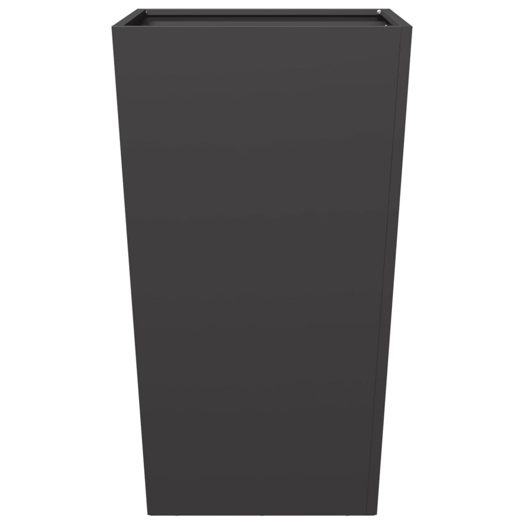 Plant Pot Black 45x45x75 cm Steel