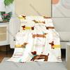 6 Styles Cute Dachshund Printed Blanket, Warm Christmas Birthday Gifts for Wife Kids Friends, Sofa Chairs Bed Office Available